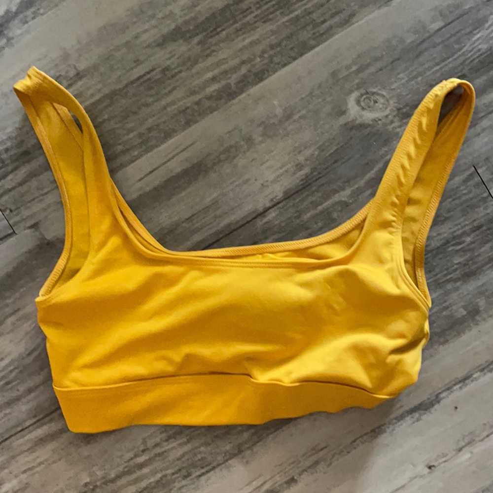 VS PINK - size small sports bra in yellow